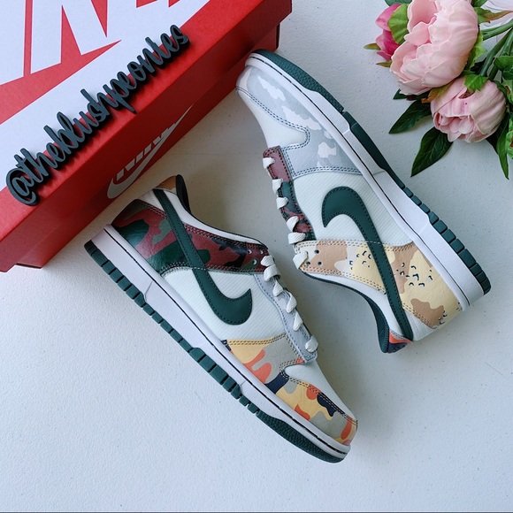 Nike Dunk Low Sail Multi Camo NWT - Picture 7 of 10